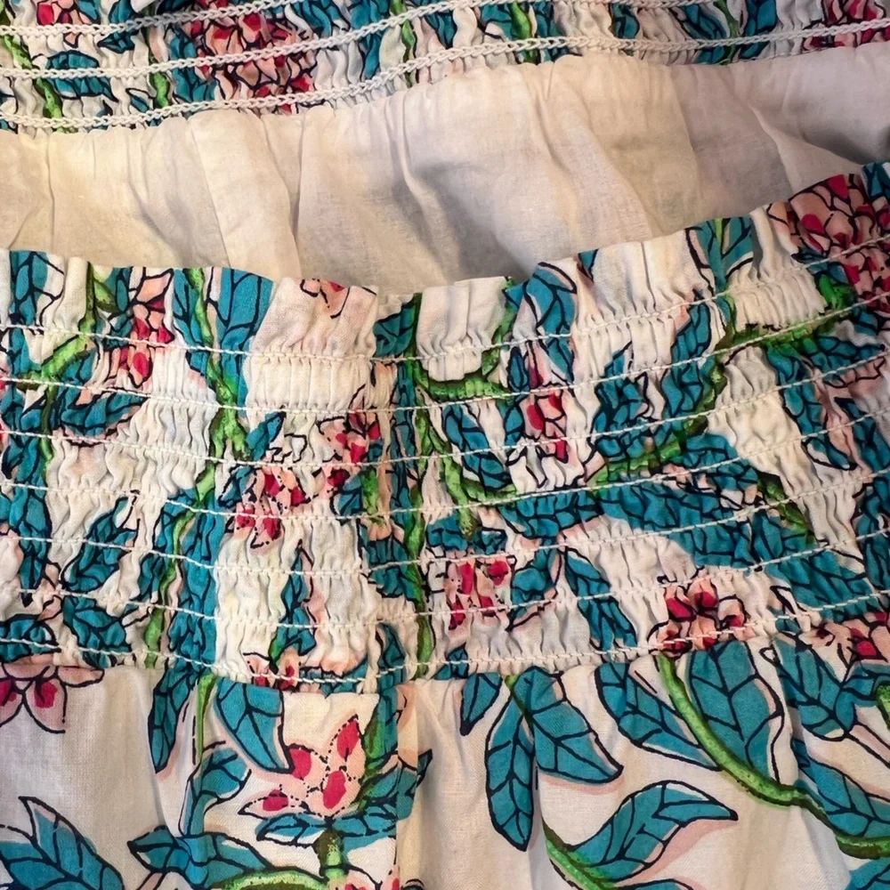 J. Crew Women’s Tiered Blue/Pink Floral Mini Skirt SZ XL
